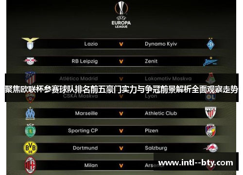 聚焦欧联杯参赛球队排名前五豪门实力与争冠前景解析全面观察走势